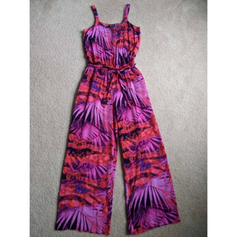 A.N.A Tropical Print Jumpsuit size Petite S